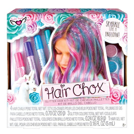 Fashion Angels® Unicorn Magic Hair Chox™ Glitter Hair Kit